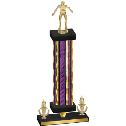 Premium Single Purple Glacier Victory Wrestling Trophy