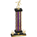 Premium Single Purple Glacier Third Place Bowling Trophy