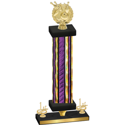 Premium Single Purple Glacier First Place Bowling Trophy