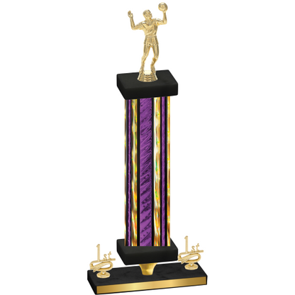 Premium Single Purple Glacier First Place Volleyball Trophy