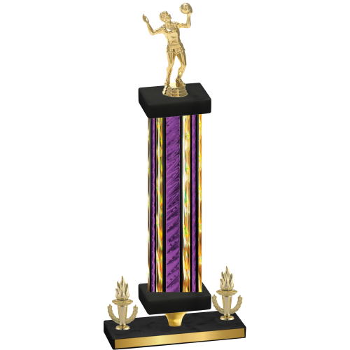 Premium Single Purple Glacier Victory Volleyball Trophy