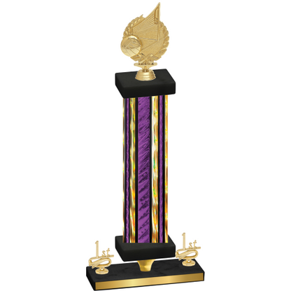 Premium Single Purple Glacier First Place Volleyball Trophy