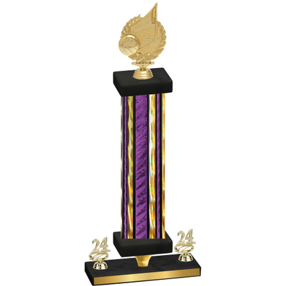 Premium Single Purple Glacier Year Volleyball Trophy