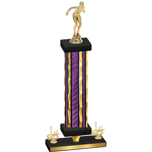 Premium Single Purple Glacier First Place Tennis Trophy