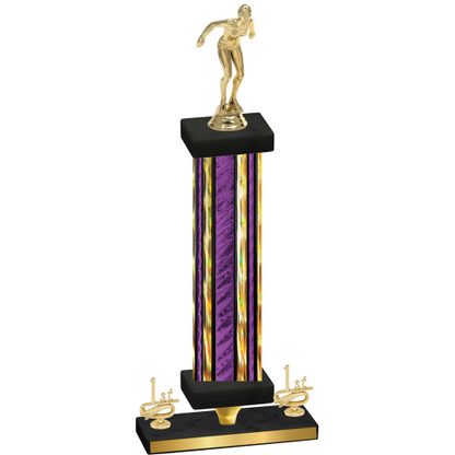 Premium Single Purple Glacier First Place Tennis Trophy