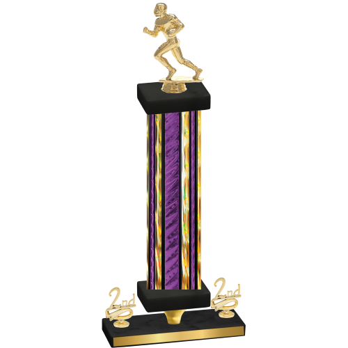 Premium Single Purple Glacier Second Place Football Trophy