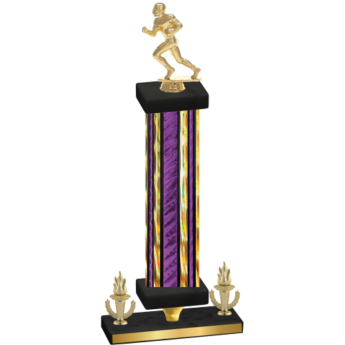 Premium Single Purple Glacier Victory Football Trophy