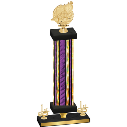 Premium Single Purple Glacier First Place Swimming Trophy