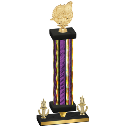 Premium Single Purple Glacier Victory Swimming Trophy