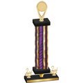Premium Single Purple Glacier Second Place Insert Trophy