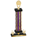 Premium Single Purple Glacier Third Place Insert Trophy