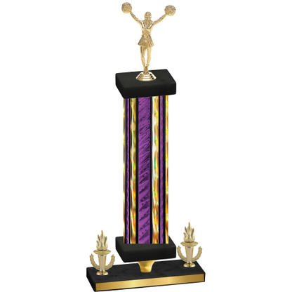 Premium Single Purple Glacier Victory Cheerleading Trophy