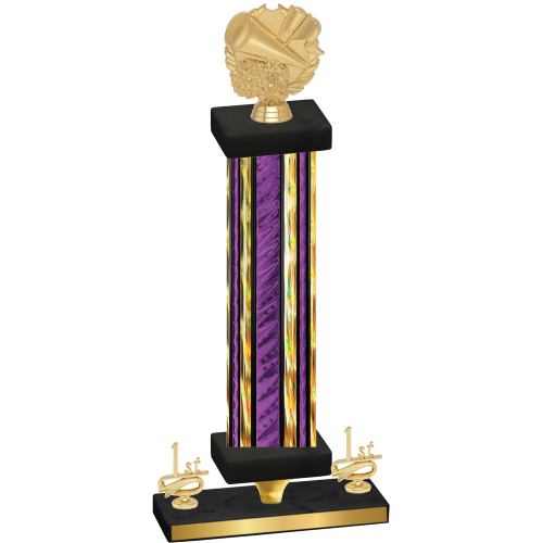 Premium Single Purple Glacier First Place Cheerleading Trophy