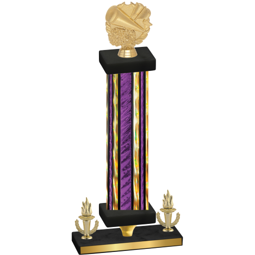 Premium Single Purple Glacier Victory Cheerleading Trophy