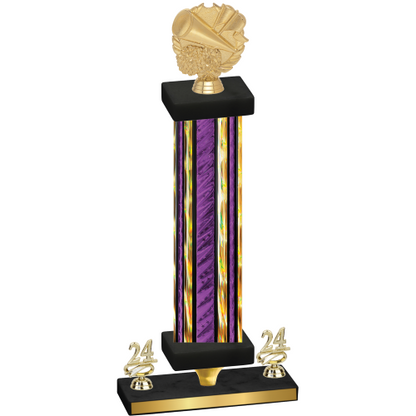 Premium Single Purple Glacier Year Cheerleading Trophy