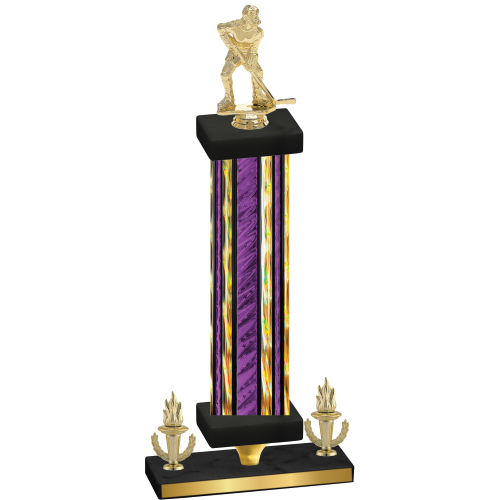 Premium Single Purple Glacier Victory Hockey Trophy