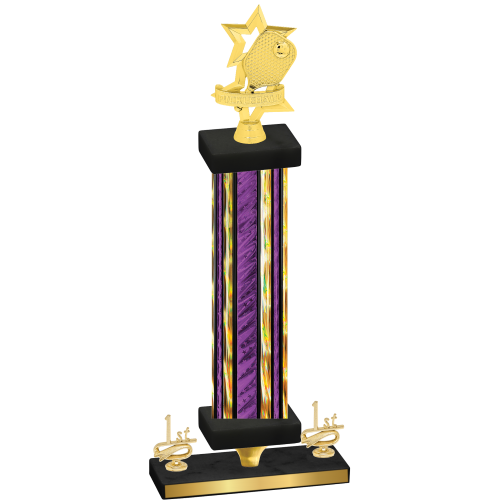 Premium Single Purple Glacier First Place Pickleball Trophy