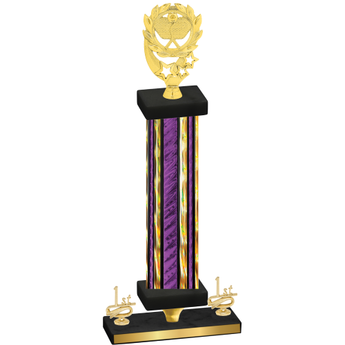 Premium Single Purple Glacier First Place Pickleball Trophy