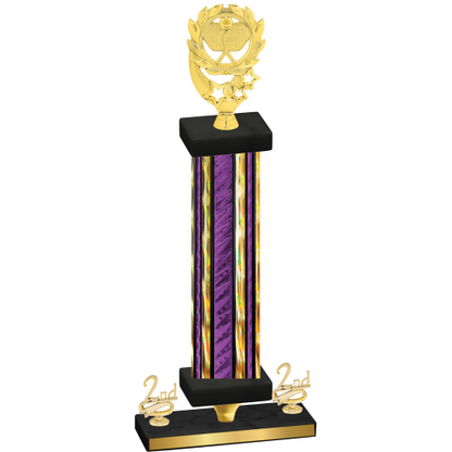 Premium Single Purple Glacier Second Place Pickleball Trophy