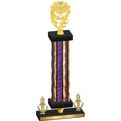 Premium Single Purple Glacier Victory Pickleball Trophy