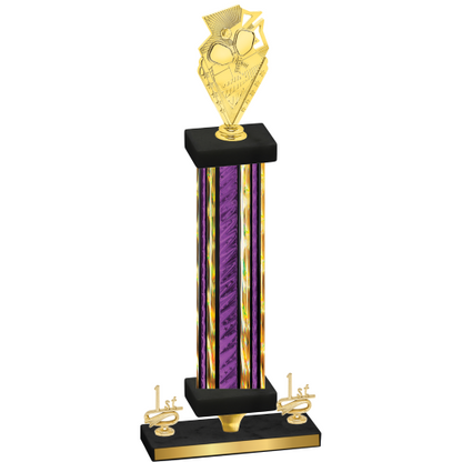 Premium Single Purple Glacier First Place Pickleball Trophy