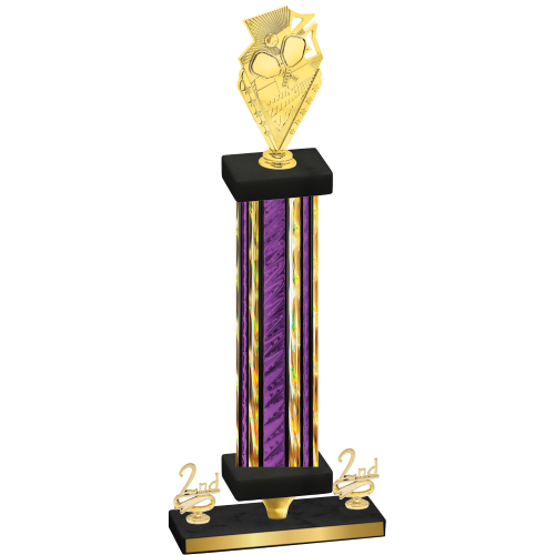 Premium Single Purple Glacier Second Place Pickleball Trophy