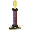 Premium Single Purple Glacier Fourth Place Pickleball Trophy