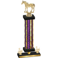 Premium Single Purple Glacier Third Place Horses Trophy