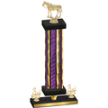 Premium Single Purple Glacier Third Place Horses Trophy