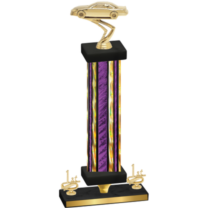 Premium Single Purple Glacier First Place Cars Trophy