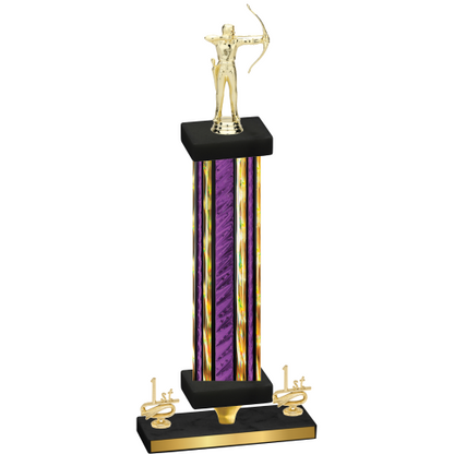 Premium Single Purple Glacier First Place Archery Trophy