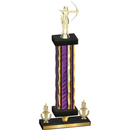 Premium Single Purple Glacier Victory Archery Trophy