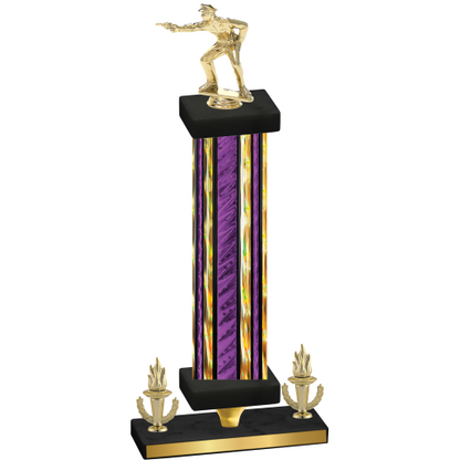 Premium Single Purple Glacier Victory Shooter Trophy