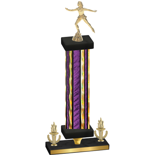 Premium Single Purple Glacier Victory Skater Trophy