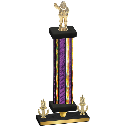 Premium Single Purple Glacier Victory Holiday Trophy