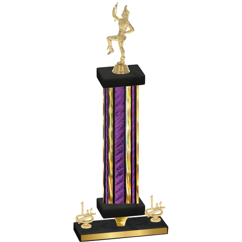 Premium Single Purple Glacier First Place Majorette Trophy