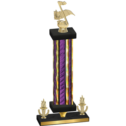 Premium Single Purple Glacier Victory Music Trophy