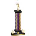 Premium Single Purple Glacier Fourth Place Golf Trophy
