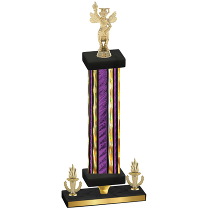 Premium Single Purple Glacier Victory Academics Trophy