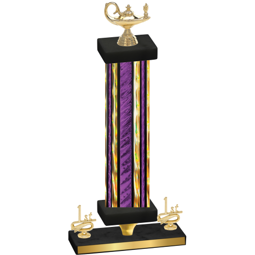 Premium Single Purple Glacier First Place Academics Trophy