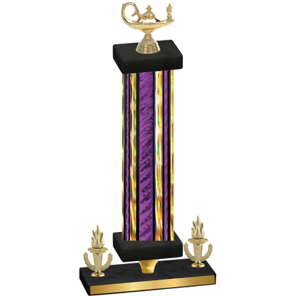 Premium Single Purple Glacier Victory Academics Trophy