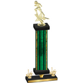 Premium Single Green Glacier First Place Football Trophy