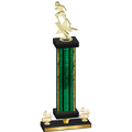 Premium Single Green Glacier Fourth Place Football Trophy