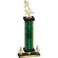 Premium Single Green Glacier Victory Football Trophy