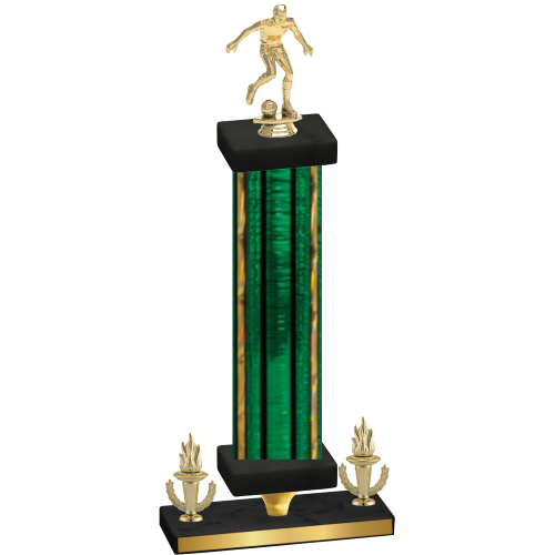 Premium Single Green Glacier Victory Soccer Trophy