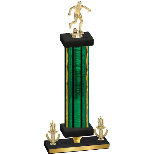 Premium Single Green Glacier Victory Soccer Trophy