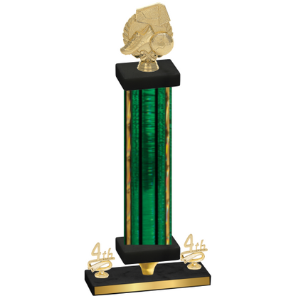 Premium Single Green Glacier Fourth Place Soccer Trophy