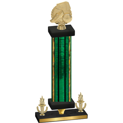 Premium Single Green Glacier Victory Soccer Trophy