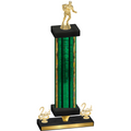 Premium Single Green Glacier Second Place Rugby Trophy