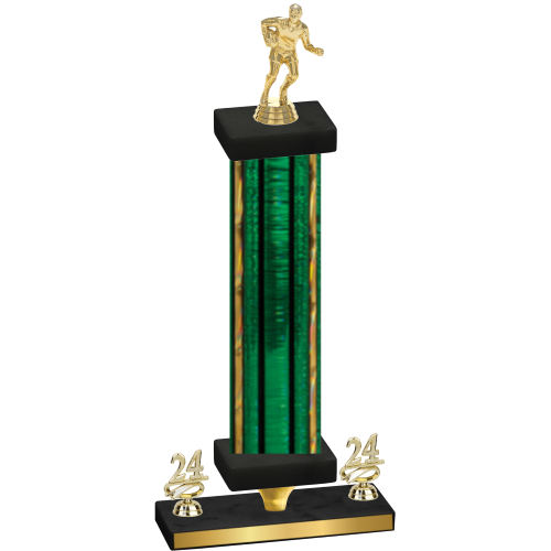 Premium Single Green Glacier Year Rugby Trophy
